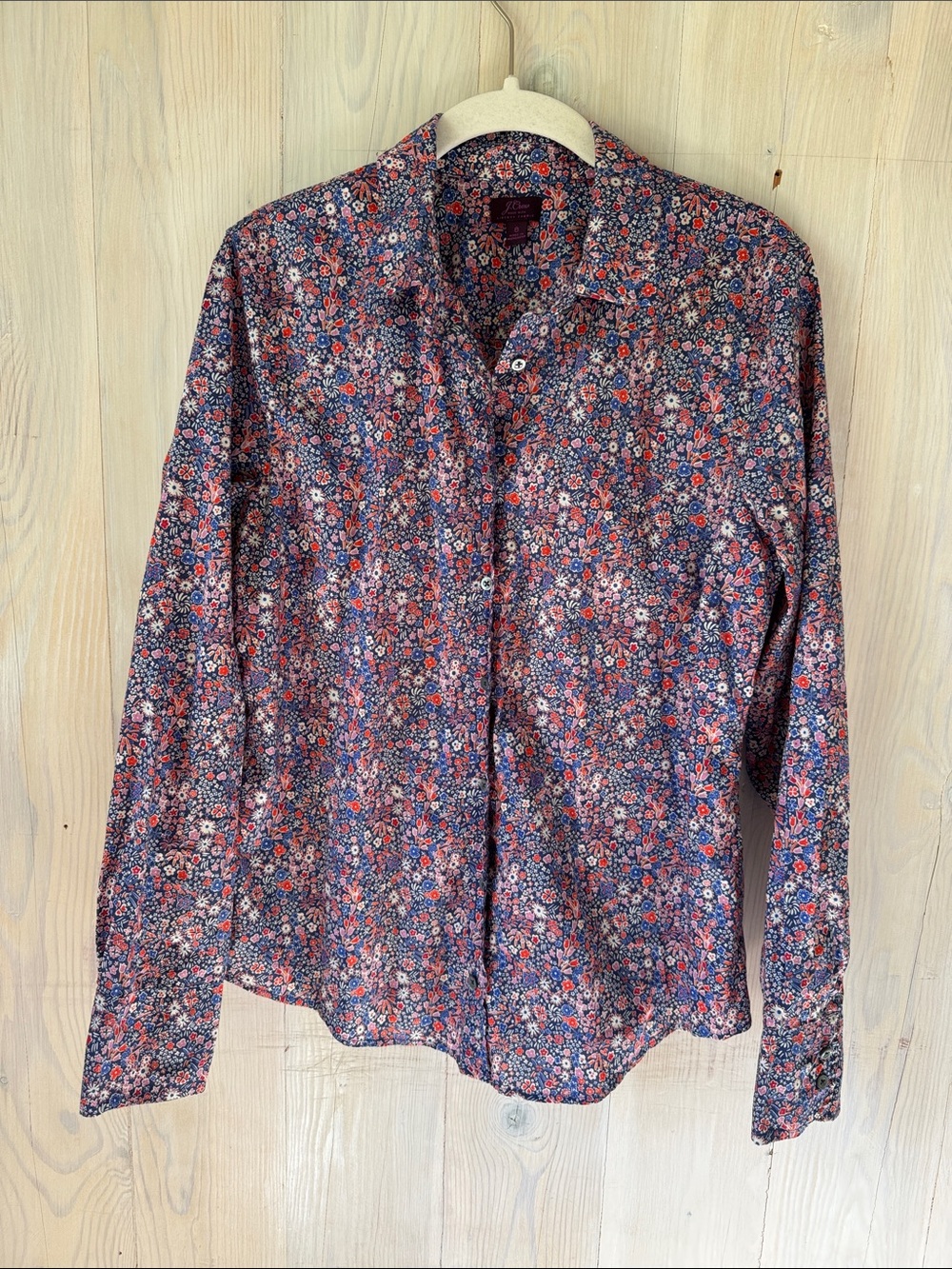 J. Crew Liberty Fabric Button Down Shirt Size 8